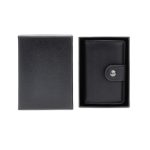 FLORINA - RFID PU Slim Cardholder Wallet - Black - Image 2