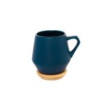 SEVILLA - eco-neutral Ceramic Mug with Bamboo Lid - Blue - Image 2