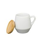 SEVILLA - eco-neutral Ceramic Mug with Bamboo Lid - White - Image 2