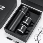 SAFFLE - Giftology Family Set of Vacuum Flask & Two Cups - Black - Image 6