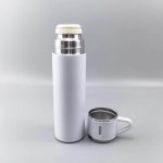 SAFFLE - Giftology Family Set of Vacuum Flask & Two Cups - White - Image 3