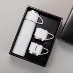 SAFFLE - Giftology Family Set of Vacuum Flask & Two Cups - White - Image 5