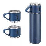SAFFLE - Giftology Family Set of Vacuum Flask & Two Cups - Navy Blue - Image 5