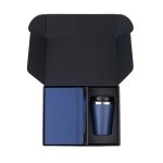 KOKSI - Giftology Set of Double Walled Tumbler, A5 Notebook and Pen - Navy Blue - Image 3