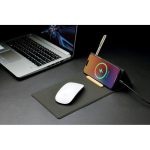 BLACE - CHANGE ZERO Recycled PU 15W Wireless Mousepad & Desk Organizer - Black - Image 9