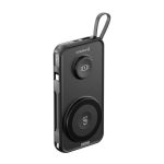 ROTTERDAM - @memorii® 10,000mAh Universal Wireless Powerbank with inbuilt cables - Black - Image 2