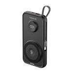 ROTTERDAM - @memorii® 10,000mAh Universal Wireless Powerbank with inbuilt cables - Black - Image 3