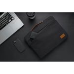 SALCEA - Santhome® 15" Laptop Sleeve - Black/Tan - Image 9