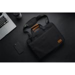 SLOTEN - Santhome® 15" Laptop Bag - Black/Tan - Image 10