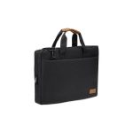 SLOTEN - Santhome® 15" Laptop Bag - Black/Tan - Image 8