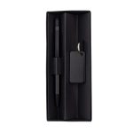 ANGLA - Gift Set of RCS Recycled Aluminium Pen and Keychain - Black - Image 7