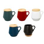 SEVILLA - eco-neutral Ceramic Mug with Bamboo Lid - Red - Image 7