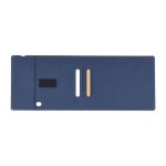 BLACE - CHANGE ZERO Recycled PU 15W Wireless Mousepad & Desk Organizer - Navy Blue - Image 3
