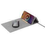 BLACE - CHANGE ZERO Recycled PU 15W Wireless Mousepad & Desk Organizer - Grey - Image 3