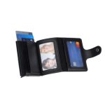 FLORINA - RFID PU Slim Cardholder Wallet - Black - Image 6