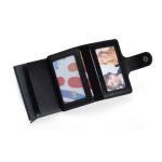FLORINA - RFID PU Slim Cardholder Wallet - Black - Image 7