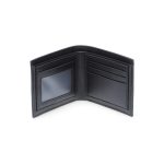 KEMI - Men's Compact Bifold PU Wallet - Black - Image 3
