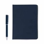 TOMAR - SANTHOME Set Of PU Thermo Notebook And Pen - Blue - Image 3