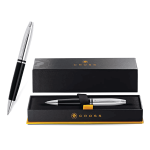Cross Calais™ Chrome/Black Lacquer with Polished Chrome Appointments Ballpoint Pen - Image 5