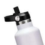 CERVO - Hans Larsen Vacuum Stainless Steel Bottle with Sports Lid - 1L - White - Image 5