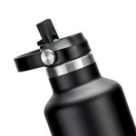CERVO - Hans Larsen Vacuum Stainless Steel Bottle with Sports Lid - 1L - Black - Image 3