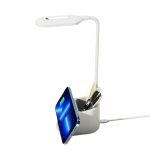 ALMERE - Giftology 3-in-1 Desk Lamp with 15W Wireless Charger & Pen Holder - White - Image 3