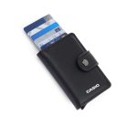 FLORINA - RFID PU Slim Cardholder Wallet - Black - Image 9