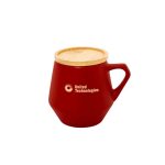 SEVILLA - eco-neutral Ceramic Mug with Bamboo Lid - Red - Image 5