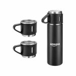 SAFFLE - Giftology Family Set of Vacuum Flask & Two Cups - Black - Image 5