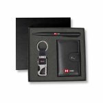 REINE - Set of RFID Card Holder, Key Chain and Pen - Black - Image 10