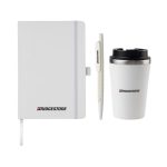 KOKSI - Giftology Set of Double Walled Tumbler, A5 Notebook and Pen - White - Image 9