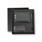 IRTA - Executive Set of Passport Cover, Name Card Holder and Metal Pen - Black - Image 10
