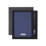 LENZEN - CHANGE ZERO Sustainable Gift Set with Refillable Notebook, Pen & USB Keychain - Navy - Image 8