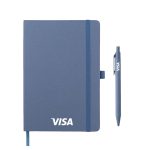 ABULA - eco-neutral® A5 Hard Cover Notebook & Pen Set - Lavender Paper - Image 11