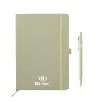 ABULA - eco-neutral® A5 Hard Cover Notebook & Pen Set - Kiwi Paper - Image 9