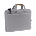 SLOTEN - Santhome® 15" Laptop Bag - Grey/Tan - Image 5