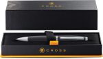 Cross Calais™ Matte Black with Polished Chrome Appointments Ballpoint Pen (Blue Ink) - Image 5
