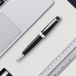 Cross Bailey Light™ Polished Black Resin with Polished Chrome Appointments Ballpoint Pen (Blue Ink) - Image 7