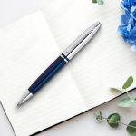 Cross Calais™ Chrome/Blue Lacquer with Polished Chrome Appointments Ballpoint Pen - Image 8
