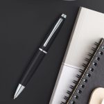 Cross Calais™ Matte Black with Polished Chrome Appointments Ballpoint Pen (Blue Ink) - Image 6