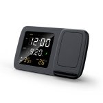 RISE - Giftology Digital Alarm Clock & Wireless Charger - Black - Image 2