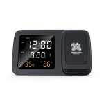 RISE - Giftology Digital Alarm Clock & Wireless Charger - Black - Image 3