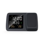 RISE - Giftology Digital Alarm Clock & Wireless Charger - Black - Image 4