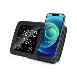 RISE - Giftology Digital Alarm Clock & Wireless Charger - Black - Image 5