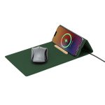 BLACE - CHANGE ZERO Recycled PU 15W Wireless Mousepad & Desk Organizer - Green - Image 5