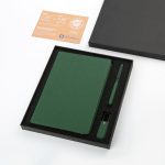 LENZEN - CHANGE ZERO Sustainable Gift Set with Refillable Notebook, Pen & USB Keychain - Green - Image 10