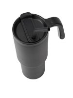 FORZA 360 - Hans Larsen Recycled Stainless Steel/PP Tumbler with 360 Branding - Black - Image 3