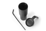 FORZA 360 - Hans Larsen Recycled Stainless Steel/PP Tumbler with 360 Branding - Black - Image 4