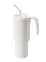 FORZA 360 - Hans Larsen Recycled Stainless Steel/PP Tumbler with 360 Branding - White - Image 4