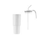 FORZA 360 - Hans Larsen Recycled Stainless Steel/PP Tumbler with 360 Branding - White - Image 5